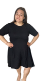 Pocket party A- Line dress Black