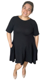 Pocket party A- Line dress Black